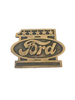 Vintage Ford #1 Belt Buckle Instyle 1980 Brass Buckle